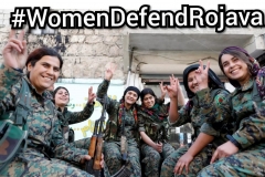 Banner 4  #WomenDefendRojava